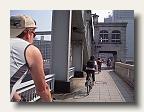 Single file please! crossing-bridge